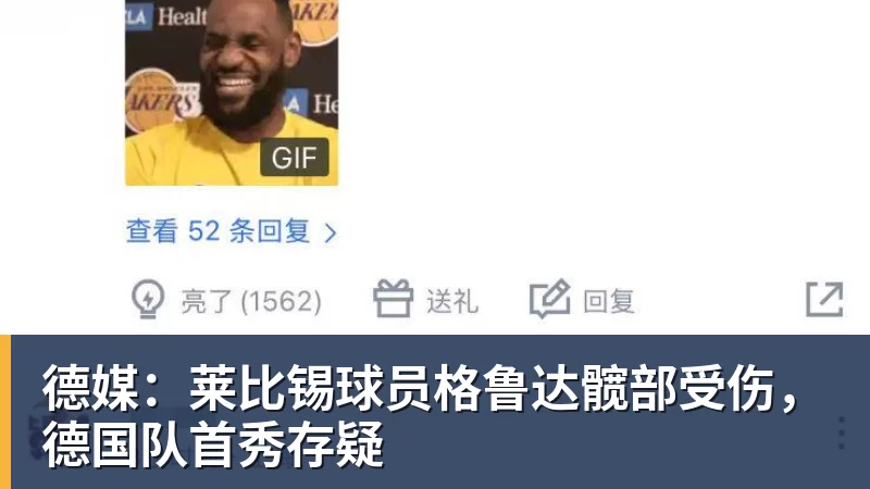 MK体育德媒：莱比锡球员格鲁达髋部受伤，德国队首秀存疑
